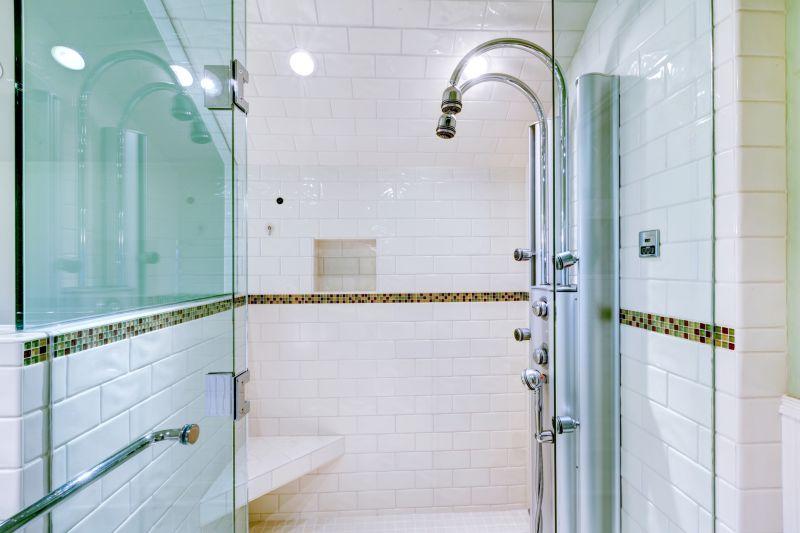 Elegant Shower with Mosaic Tile